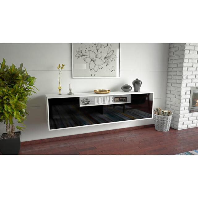 Goulding TV Stand for TVs up to 78" Ebern Designs Colour: White/Black on Productcaster.