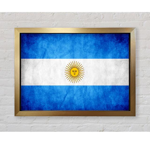 Argentina Flag - Single Picture Frame Art Prints Bright Star Size: 100cm H x 141.4cm W x 3.4cm D on Productcaster.