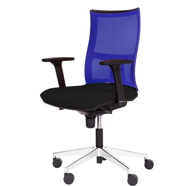 Mid-Back Desk Chair Symple Stuff Colour: Blau, Arms: Verstellbare Armlehnen on Productcaster.