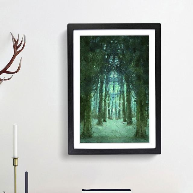 Forest Arch in Abstract - Picture Frame Painting Print East Urban Home Frame Option: Black Framed, Size: 36cm H x 27cm W x 2cm D on Productcaster.