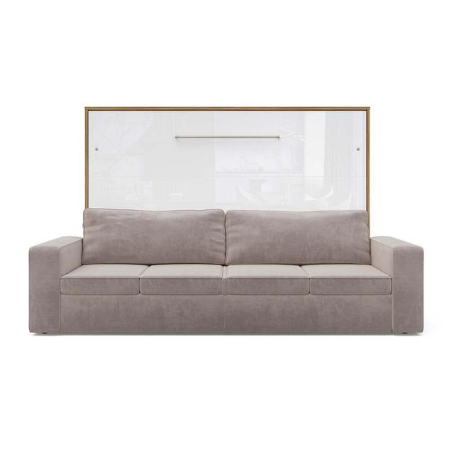 Maialen Upholstered European Double (140 X 200cm) Bed Ebern Designs Upholstery: Beige, Colour: White Matt/White Matt on Productcaster.