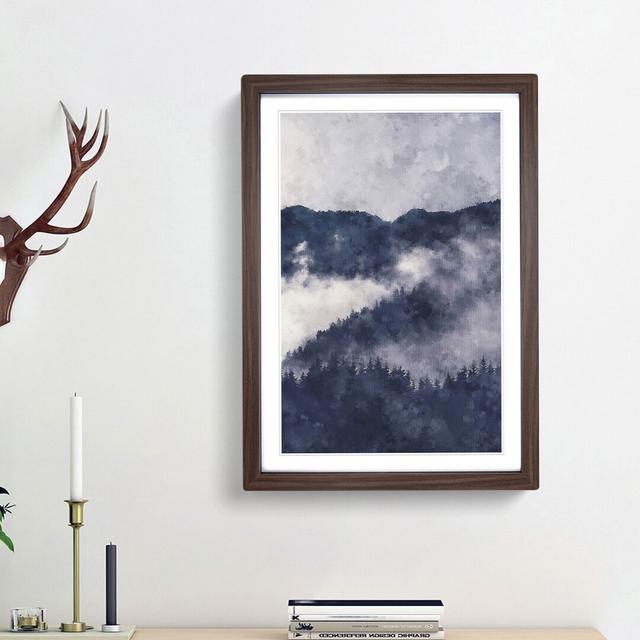 Waxing Moon over the Forest - Picture Frame Painting Print East Urban Home Frame Option: Walnut Framed, Size: 63cm H x 45cm W x 2cm D on Productcaster.