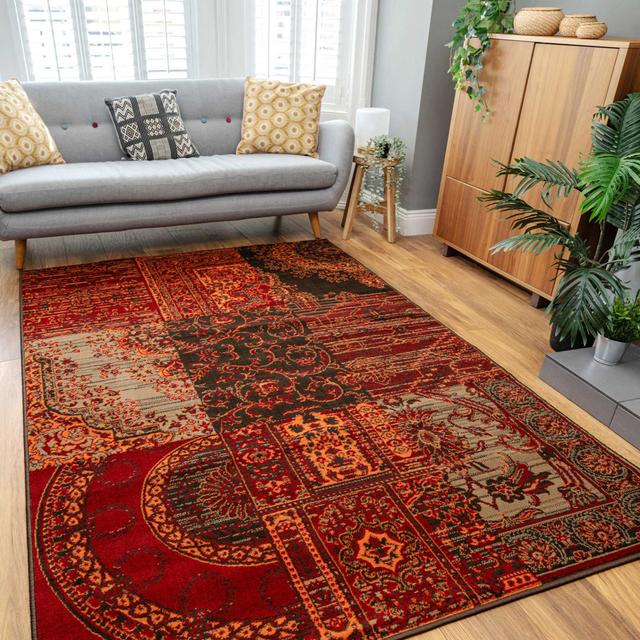 Bewdley Tufted Red/Brown Rug Mistana Rug Size: Rectangle 120 x 170cm on Productcaster.