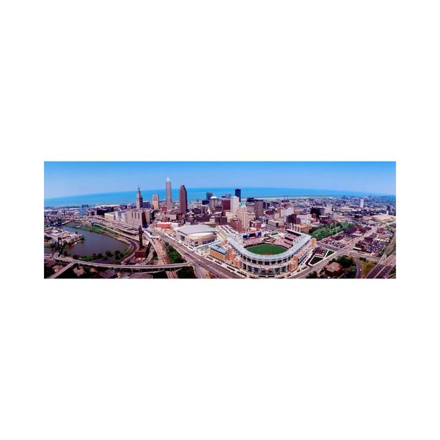 Aerial View Of Jacobs Field, Cleveland, Ohio, USA by Panoramic Images - Wrapped Canvas Panoramic Gallery-Wrapped Canvas Giclée Brayden Studio Size: 30 on Productcaster.