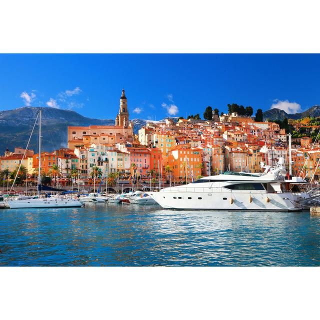 Menton, France by Freeartist - Wrapped Canvas Photograph Breakwater Bay Size: 61cm H x 91cm W on Productcaster.