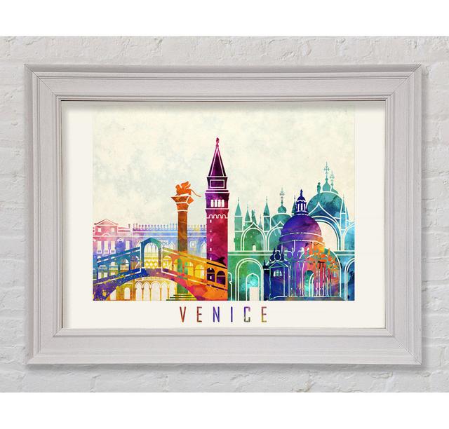 Rainbow City Framed Print Rosalind Wheeler Size: 100cm H x 141.4cm W on Productcaster.