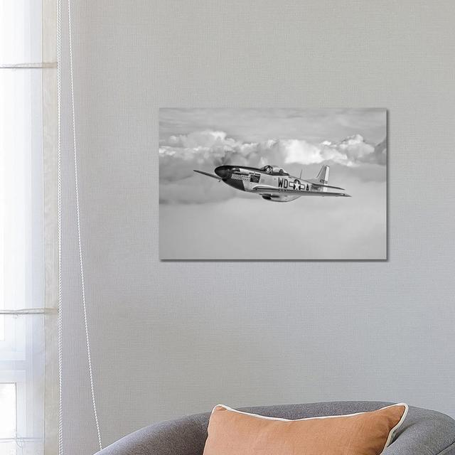 A P-51D Mustang In Flight Near Hollister, California by Scott Germain - Wrapped Canvas Print Borough Wharf Size: 45.72cm H x 66.04cm W x 3.81cm D on Productcaster.