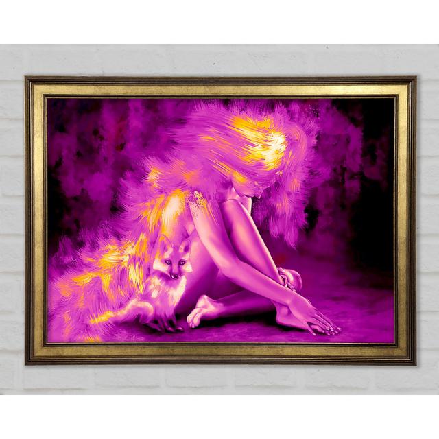 Pink Fire Fox Framed Print Ivy Bronx Size: 42cm H x 59.7cm W on Productcaster.