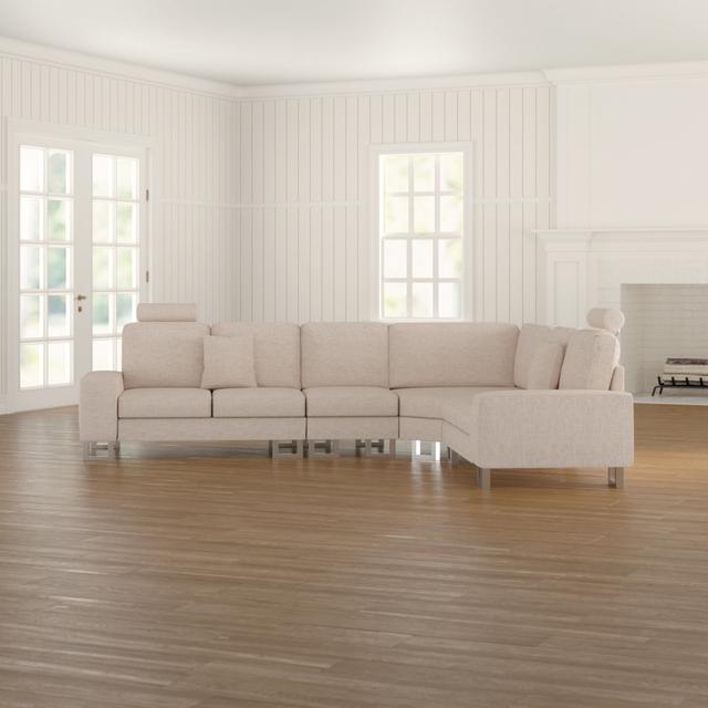 Stockholm Modular Corner Sofa Ebern Designs Upholstery: Beige on Productcaster.