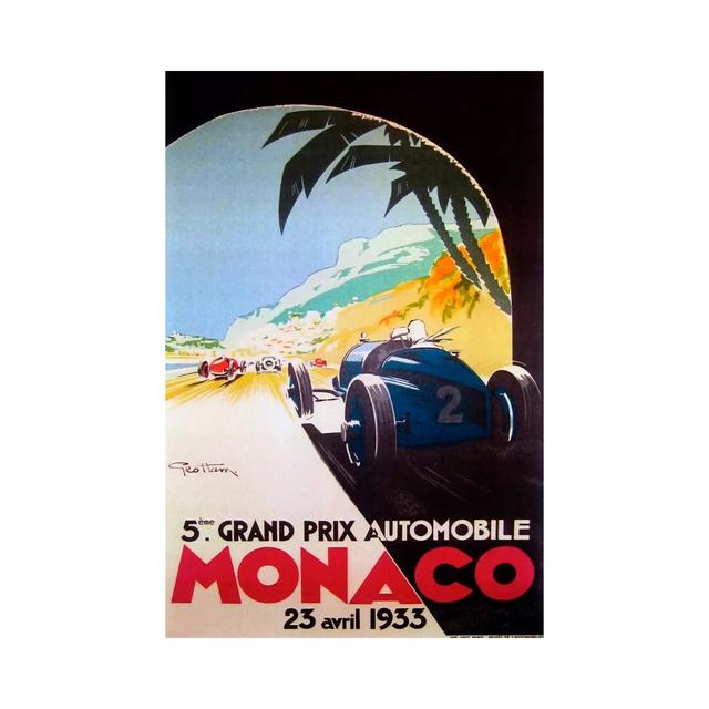 'Grandprix Automobile Monaco 1933' by Vincent Carrozza - Wrapped Canvas Graphic Art Print Corrigan Studio Size: 66.04cm H x 45.72cm W x 3.81cm D on Productcaster.