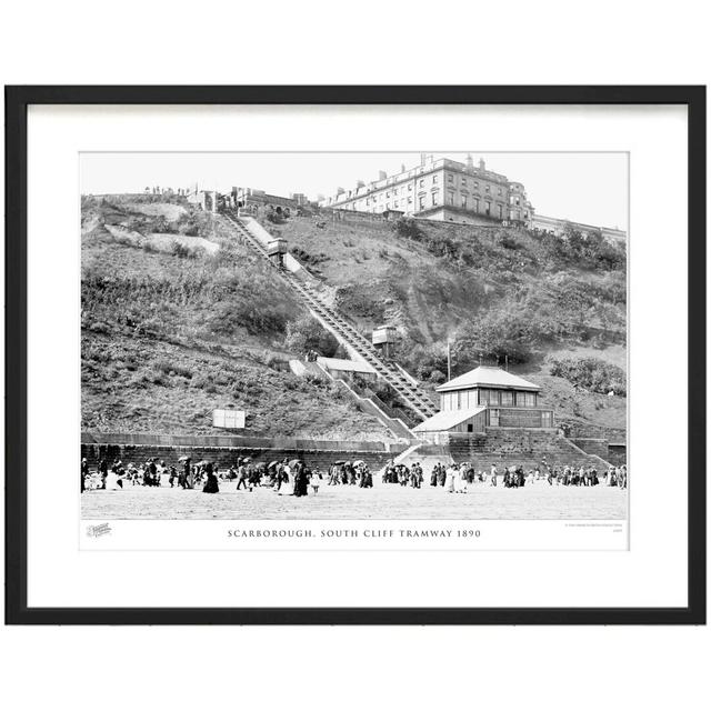 'Scarborough, South Cliff Tramway 1890' by Francis Frith - Picture Frame Photograph Print on Paper The Francis Frith Collection Size: 45cm H x 60cm W on Productcaster.