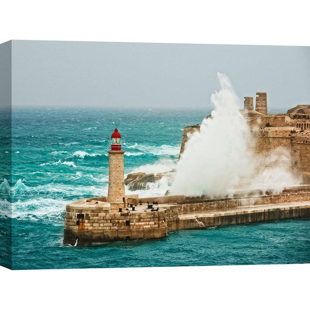 Pangea Images - Wrapped Canvas Print Longshore Tides Colour: Blue/White/Beige, Size: 60cm H x 80cm W on Productcaster.