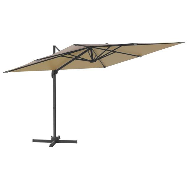 Ansli 300cm Rectangular Cantilever Parasol Dakota Fields Size: 300cm W x 300cm L, Fabric Colour: Taupe on Productcaster.