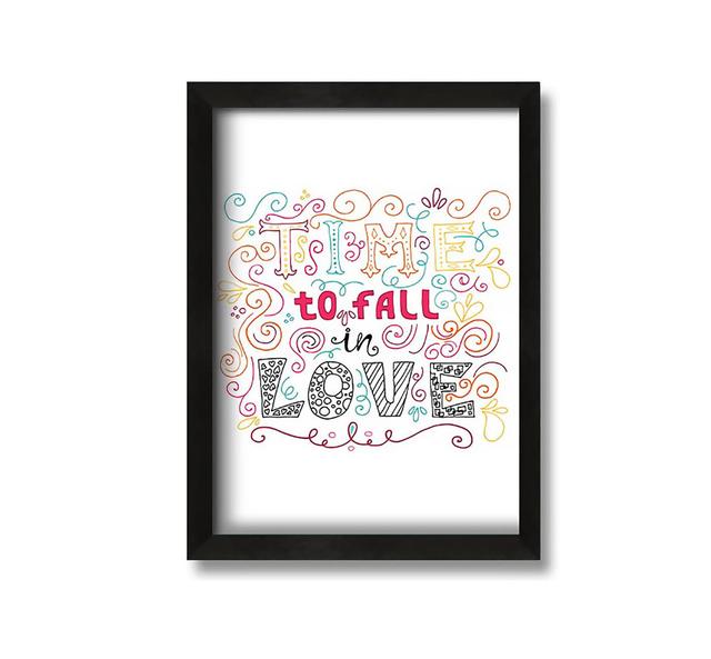 Time to Fall in Love - Picture Frame Typography on Canvas Rosalind Wheeler on Productcaster.