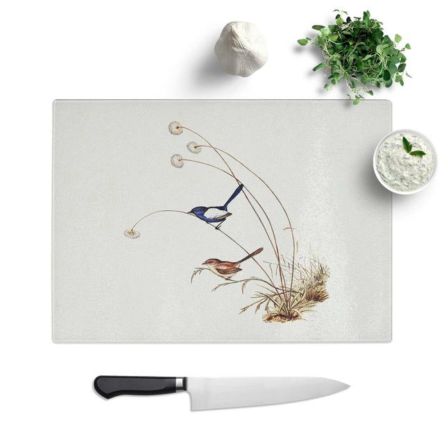 Tempered Glass White-Winged Wren by Elizabeth Gould Chopping Board East Urban Home Size: 39 cm W x 28.5 cm L on Productcaster.