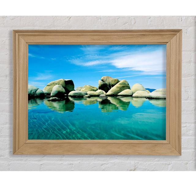 Aqua Rock Pool - Single Picture Frame Art Prints Bright Star Size: 42cm H x 59.7cm W x 8cm D on Productcaster.