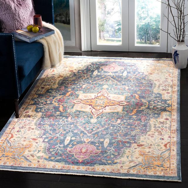 Aucheys Oriental Hand Woven Blue/Purple Area Rug World Menagerie Rug Size: Rectangle 200 x 300cm on Productcaster.