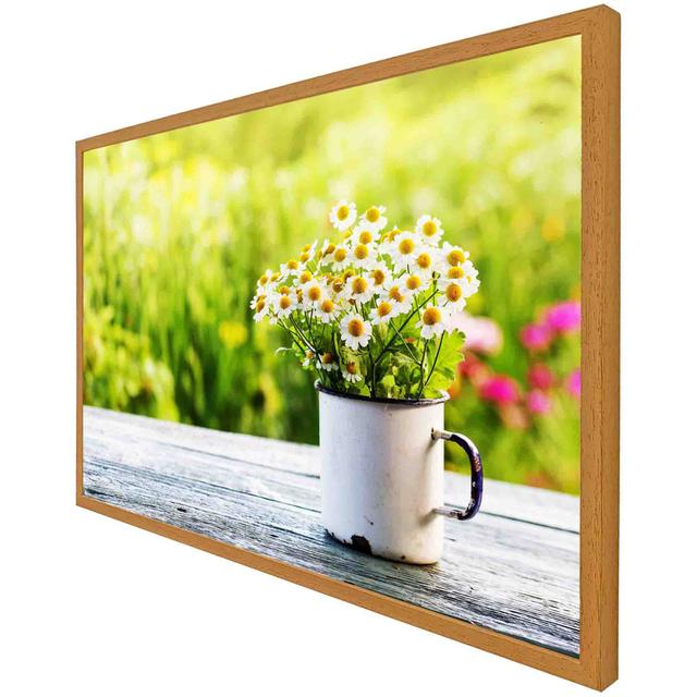 Baltzer Spring Daisies - Single Picture Frame Print Latitude Run Size: 31cm H x 46cm W x 4cm D, Frame Colour: Oak on Productcaster.