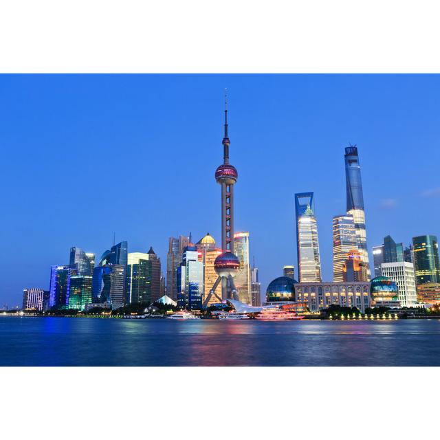 Shanghai Cityscape by Zhaojiankang - Wrapped Canvas Photograph 17 Stories Size: 20cm H x 30cm W on Productcaster.