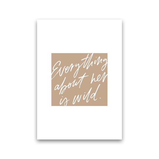 Everything About Her by Planeta444 - Typography Print on Paper Happy Larry Size: 29.7cm H x 21cm W x 4cm D, Frame Option: No Framed on Productcaster.