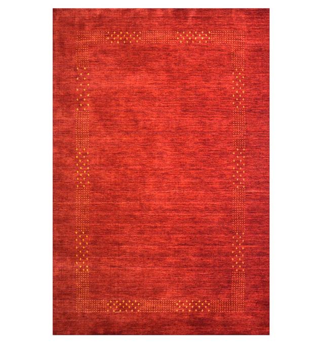 Scot Minimal Hand Loomed Red Area Rug Set Bloomsbury Market Rug Size: Runner 80 x 300cm on Productcaster.