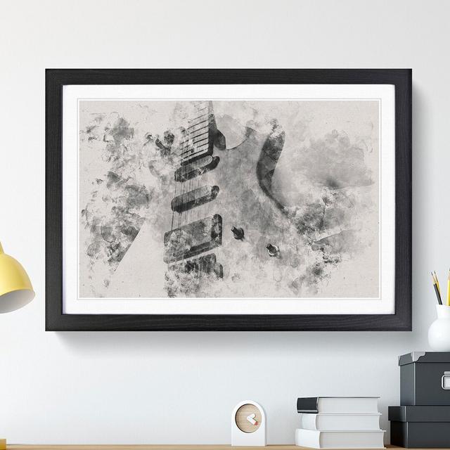 Electric Guitar Vol.2 Watercolour - Picture Frame Graphic Art East Urban Home Size: 65cm H x 90cm W x 2cm D, Frame Option: Black on Productcaster.