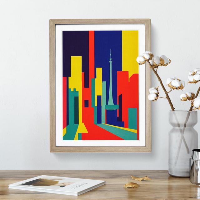 Unique Abstract Architecture No.6 Skyscraper - Single Picture Frame Print 17 Stories Size: 46cm H x 34cm W x 2cm D, Frame Colour: Oak Framed on Productcaster.