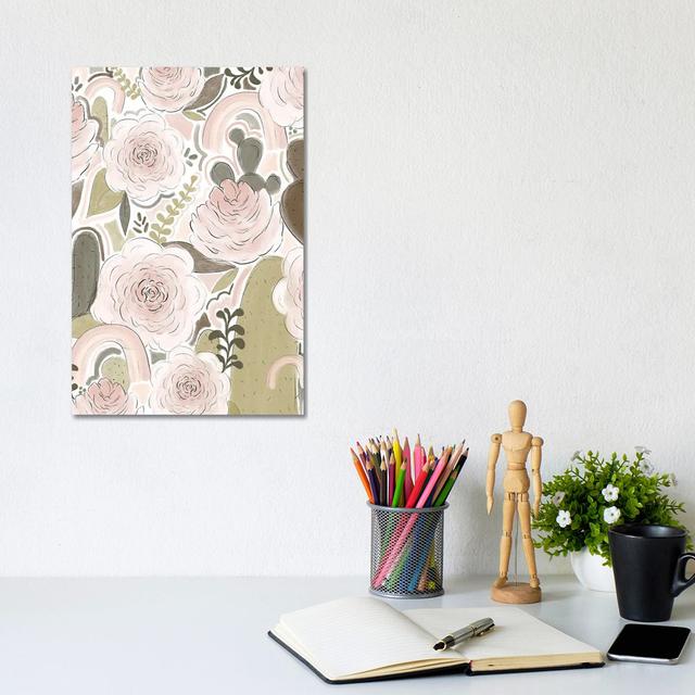 Rainbow Cactus Florals by Katie Bryant - Wrapped Canvas Graphic Art ClassicLiving Size: 30.48cm H x 20.32cm W x 1.905cm D on Productcaster.