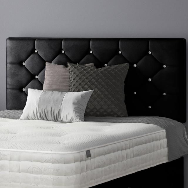 Divan Bed Mercer41 Size: Small Double (4'), Colour: Black, Storage Type: 2 Foot-end Drawers on Productcaster.