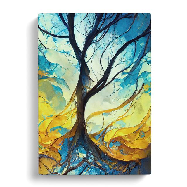 Abstract Tree No.2 - Wrapped Canvas Graphic Art Metro Lane Size: 50cm H x 35cm W x 3cm D on Productcaster.