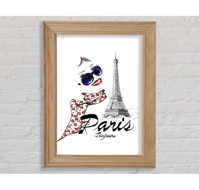 Paris Style - Drucken Canora Grey Format: Poster mit Naturholz-Rahmen, Größe: 84cm H x 60cm B x 8cm T on Productcaster.