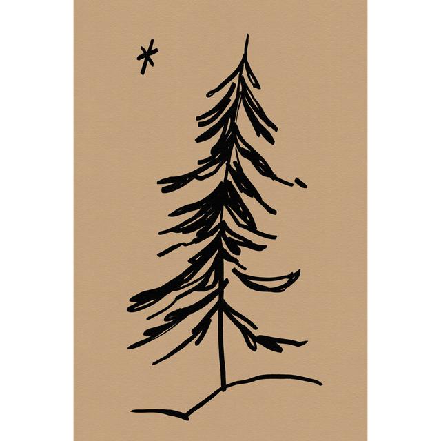 Winter Fir Sketch II - Wrapped Canvas Painting Rosalind Wheeler Size: 122cm H x 81cm W x 3.8cm D on Productcaster.