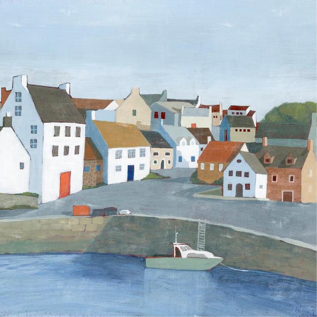 Old Coast Town II by Grace Popp - Wrapped Canvas Painting Longshore Tides Size: 76cm H x 76cm W on Productcaster.