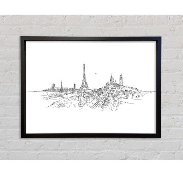 Eiffel Tower Over The City 11 Framed Print Bright Star Size: 100cm H x 141.4cm W on Productcaster.