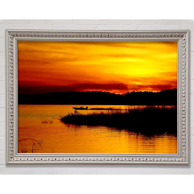 Tranquil Orange Waters - Single Picture Frame Art Prints Bright Star Size: 21cm H x 29.7cm W on Productcaster.