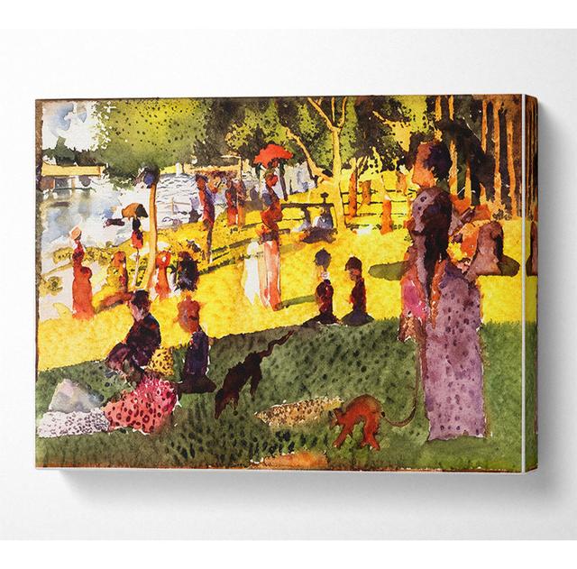 Seurat Sketch Of People - Print ClassicLiving Size: 81cm H x 121.9cm W x 10cm D on Productcaster.