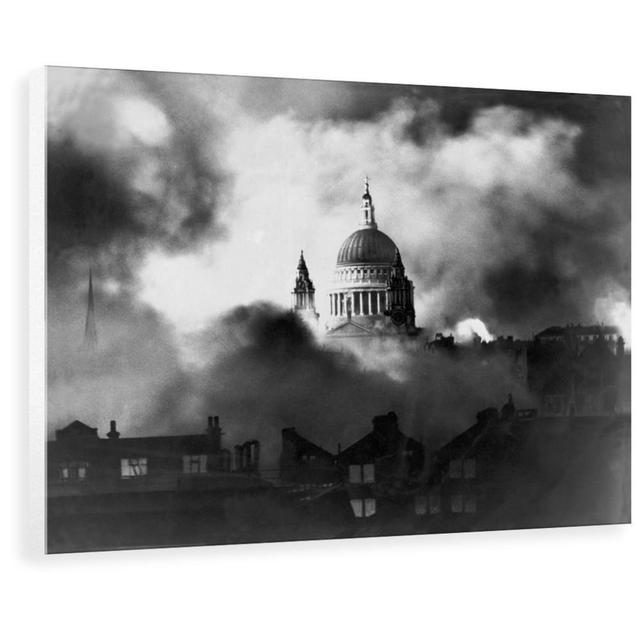 St. Paul's Survives - Painting Print East Urban Home Size: 79.3 cm H x 100 cm W x 3.8 cm D, Format: Wrapped Canvas on Productcaster.