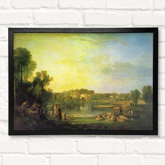 Popes Villa At Twickenham by Joseph Mallord Turner - Closed Corner Frame Art Prints on Wood ClassicLiving Size: 29.7cm H x 42cm W on Productcaster.