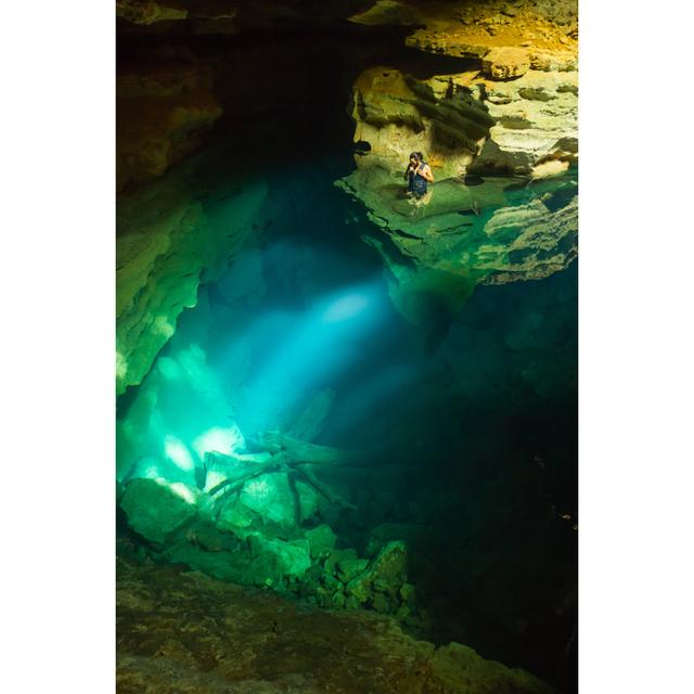 Man Watching Cave View by Pedarilhos - Wrapped Canvas Photograph 17 Stories Size: 46cm H x 30cm W on Productcaster.