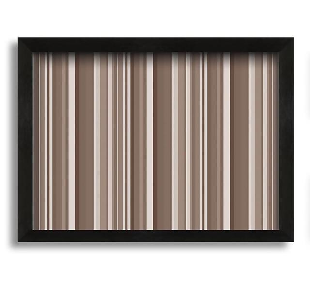 Retro Stripes Beige - Picture Frame Graphic Art on Canvas Brayden Studio on Productcaster.