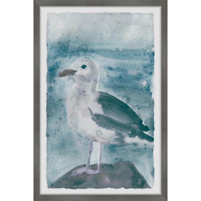 Bird On The Rock by Parvez Taj - Single Picture Frame Painting East Urban Home Size: 45cm H x 38cm W on Productcaster.