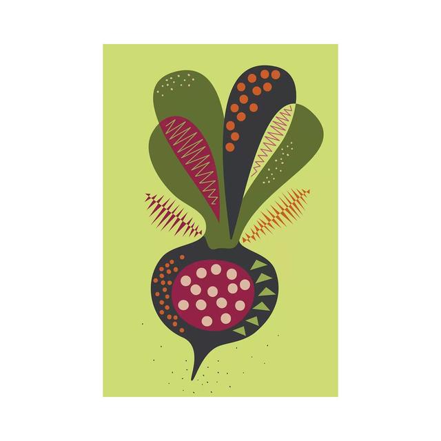 Beetroot by Flatowl - Wrapped Canvas Print Brambly Cottage Size: 30.48cm H x 20.32cm W x 1.91cm D on Productcaster.