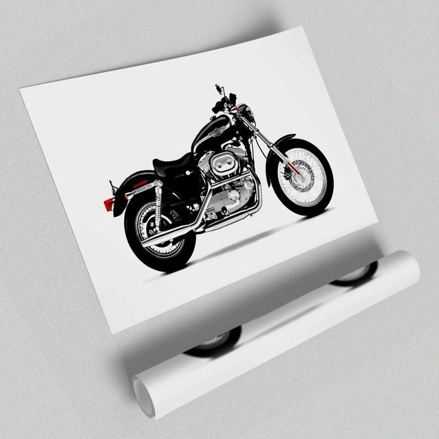 Harley Davidson 2 Transport - Graphic Art Print on Paper East Urban Home Size: 42cm H x 59.4cm W on Productcaster.