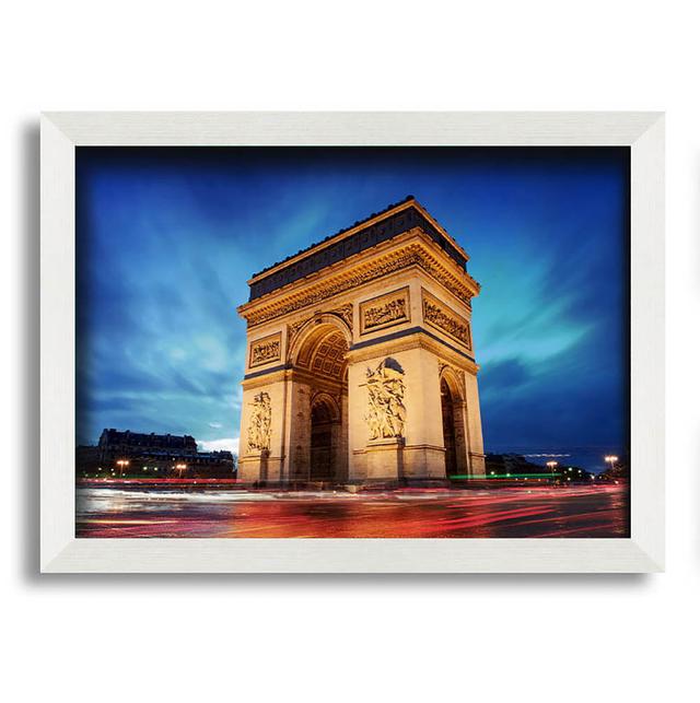 Arc De Triomphe 7 Brayden Studio Size: 21cm H x 29.7cm W x 10cm D, Format: White Framed Paper on Productcaster.