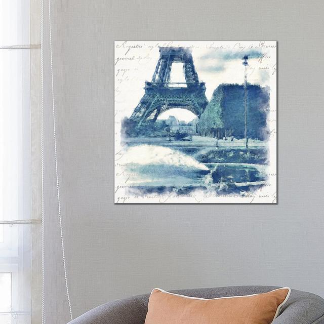 Paris In Blue I Rosalind Wheeler Size: 66.04cm H x 66.04cm W x 3.81cm D on Productcaster.