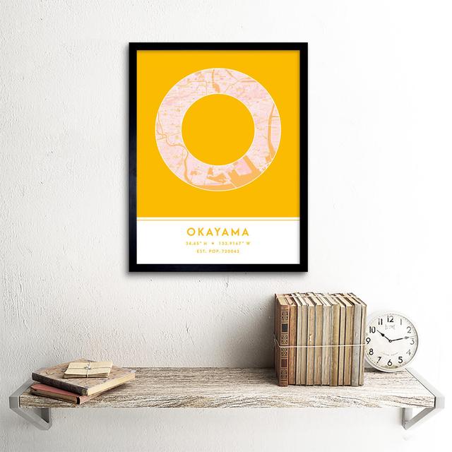 Okayama Yellow - Picture Frame Typography Wee Blue Coo on Productcaster.