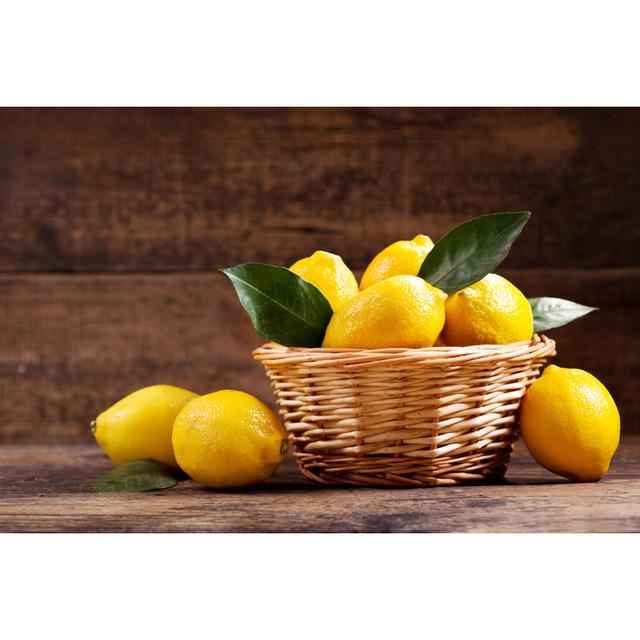 Fresh Lemons by Nitrub - Wrapped Canvas Print Ebern Designs Size: 61cm H x 91cm W x 3.8cm D on Productcaster.