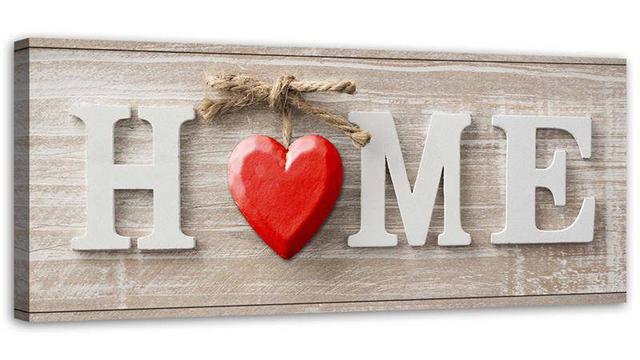 Home Rustic Heart Wall Décor House of Hampton Size: 60cm H x 150cm W, Finish: Red on Productcaster.