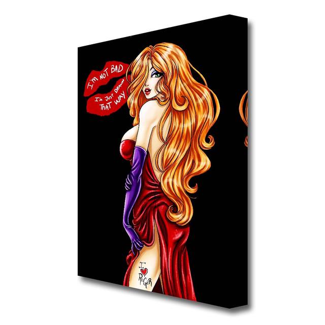 Jessica Rabbit I Love Roger - Wrapped Canvas Graphic Art Print East Urban Home Size: 50.8 cm H x 35.6 cm W on Productcaster.