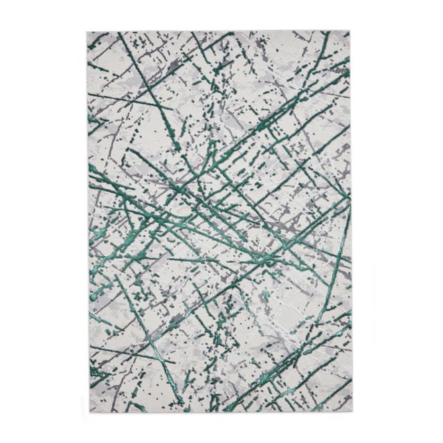 Artemis area rug Machine Woven Rectangle Green Think Rugs Rug Size: Rectangle 120 x 170cm on Productcaster.